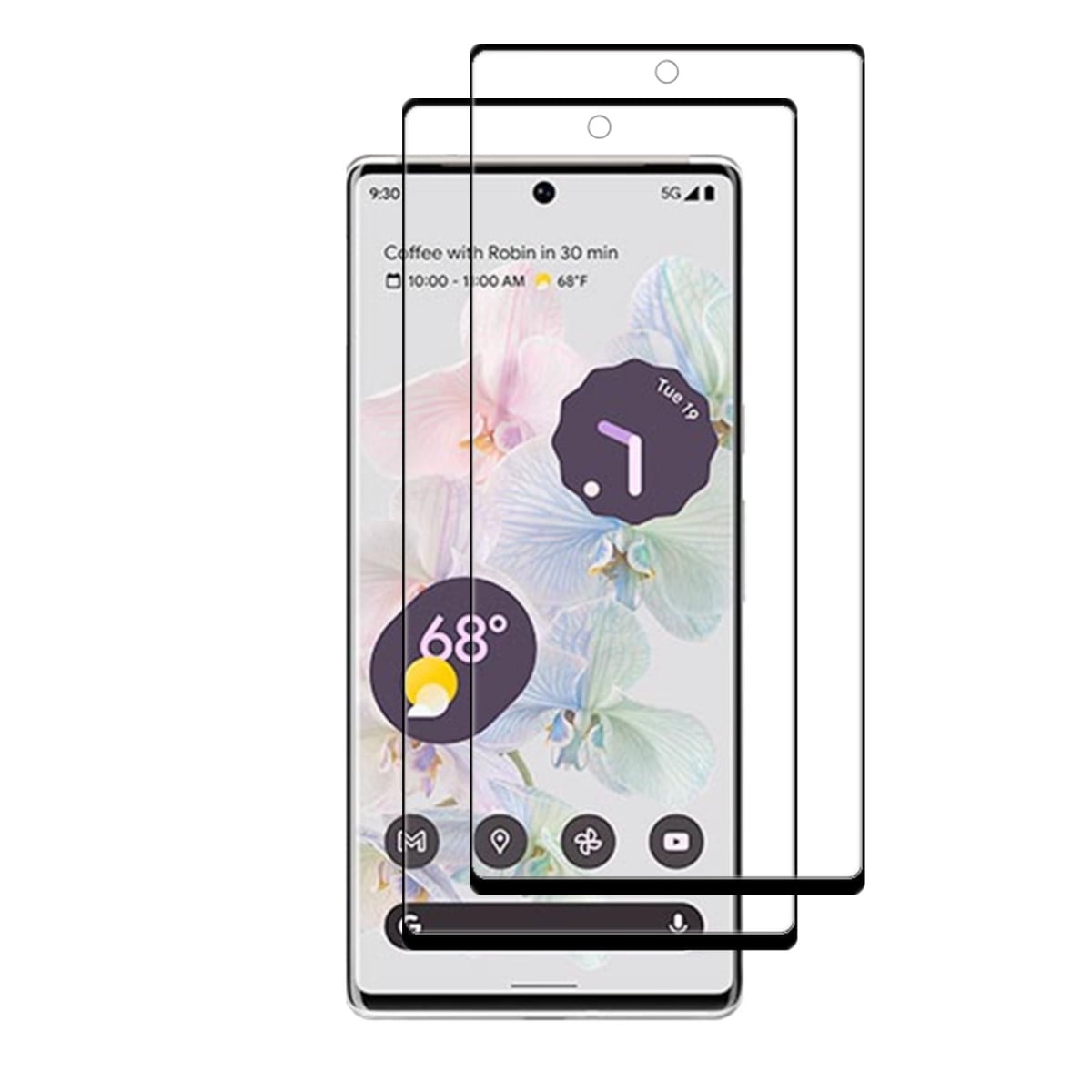 3D Curved Screen Protector for Google Pixel 6 Pro , 2pcs Full Coverage ...