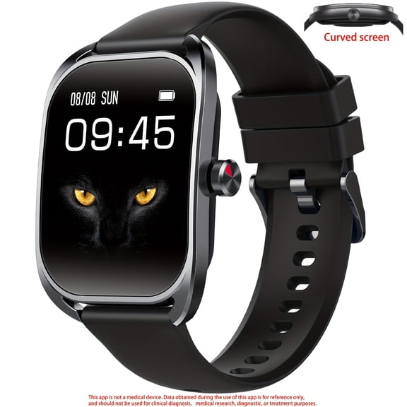 3D Curved Screen Smart Watch with SIM-Free Calling/, Compatible with Android/iPhone, Wireless Smart Fitness Tracker, Sleep/Step/Calorie Monitor, for men & Women, - (for all Smart Watch features)