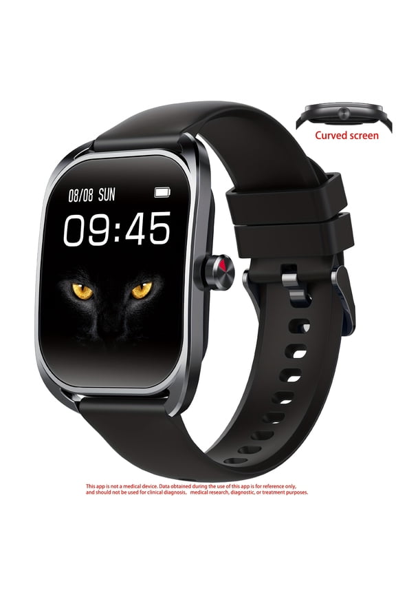 3D Curved Screen Smart Watch with SIM-Free Calling/, Compatible with Android/iPhone, Wireless Smart Fitness Tracker, Sleep/Step/Calorie Monitor, for men & Women, - (for all Smart Watch features)