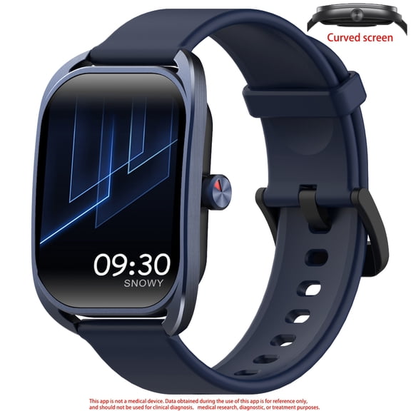 3D Curved Screen Smart Watch with SIM-Free Calling/, Compatible with Android/iPhone, Wireless Smart Fitness Tracker, Sleep/Step/Calorie Monitor, for men & Women, - (for all Smart Watch features)