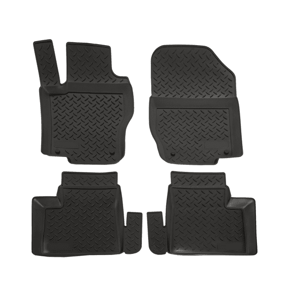 3D Custom Fit Floor Mats for 2006-2011 Mercedes M-Class W164 (All Trims), All-Weather Floor Liners, Full Set for 1st & 2nd Row, Black, Rubber