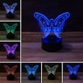 thumbnail image 1 of 3D Cute Butterfly Acrylic for LED Lamp Base (Acrylic Only. Base Not Included), 1 of 6