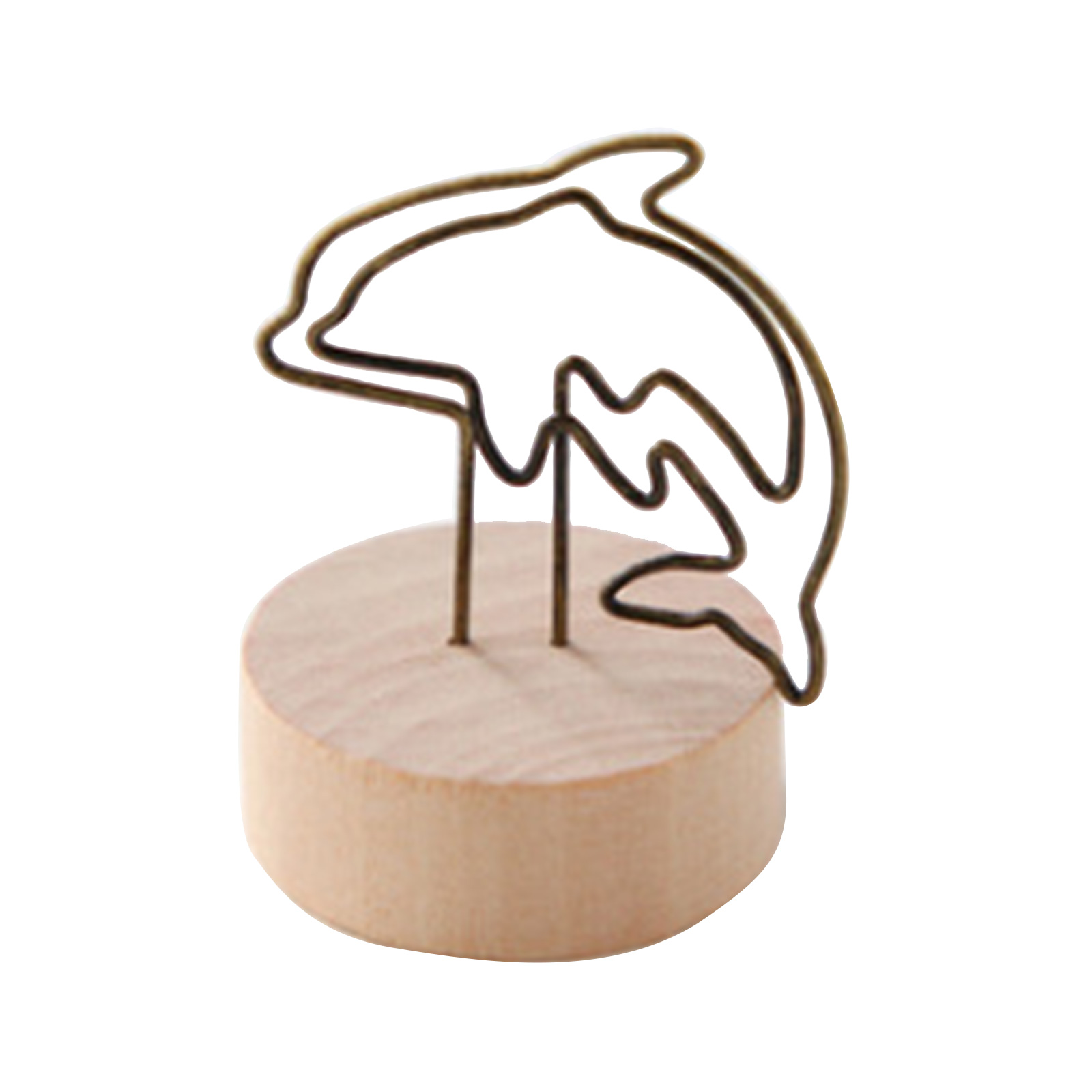 3D Cute Cartoon Card Photo Holder Wood Table Number Memo Note Message