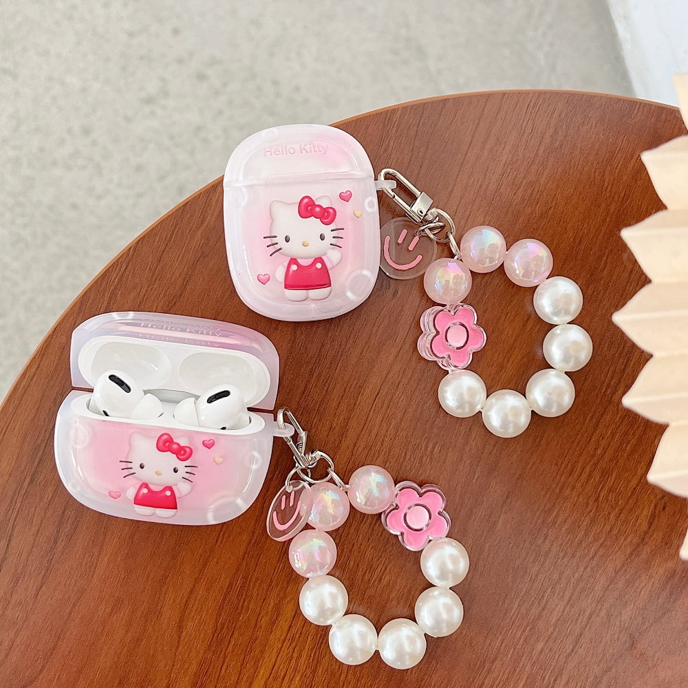 HELLO KITTY AND FRIENDS | SHEIN Cute Cat PatternedTransparent Earphone Case | SHEIN A