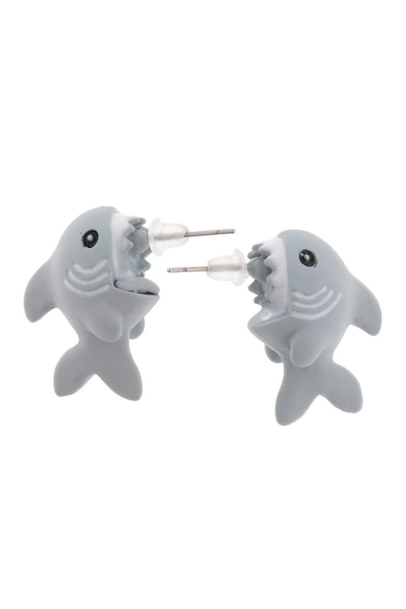 3D Cute Cartoon Earrings Fashion Biting Your Ear Animal Stud for Women -