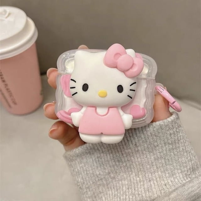 3D Cute Cartoon Sanrio Hello Kitty For AirPods 1 2 3 Case Apple AirPods Pro  2 Case IPhone Earphone Accessories Air Pod Cover