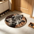 thumbnail image 1 of 3D Cute Cat Round Floor Mat, Funny Animal Print Non Slip Rug for Bedroom Entrance Home Decor, 1 of 6