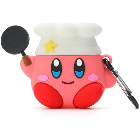3D Cute Chef Kirby Case for Airpod 2/Airpod,3D Cartoon Cute Case for Kids Girls Teens Boys Women,Fashion Kawaii Funny