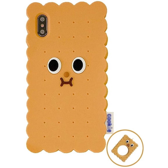 3D Cute Cookie Case Compatible with iPhone 11 Pro, Creative Cool Fun Soft Gel Rubber Silicone Protection Case Cover (Cracker, iPhone 11 Pro)