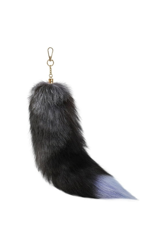 3D Cute Furry Tail Keychain for Women Fashionable Handbag Accessory Therian Animal Tail Pendant Key Ring Holder