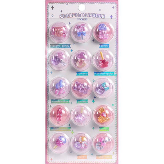 3D Cute Japanese Puffy Stickers, Blue Mini Puffy Stickers Set Decorative Cartoon 3D Puff Decals for DIY Projects Scrapbooks Planner Journals Laptops Phone Case Water Bottles Notebook Decor