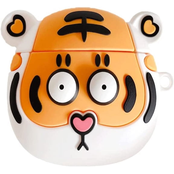 3D Cute Kawaii Character Fleece Shark Design Air pods Cover Compatible with Airpods Pro Creative Cartoon Animals Wireless Headset Accessories Soft Silicone Anti-Scratch Protector