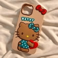 thumbnail image 1 of 3D Cute Kitty Cat Cartoon Silicone Girly Phone Case Shockproof Protective Cover for iPhone 6 7 8 Plus X XS XR 11 12 13 14 15 16 Plus 17 Pro Max for Samsung Galaxy A14 A15 A16, 1 of 7