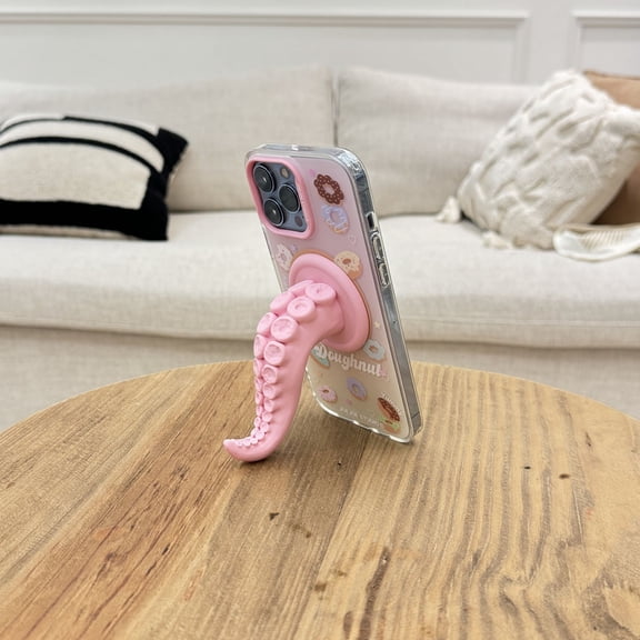 3D Cute Octopus Leg Design Phone Magnetic Stand Hook Funny Cool Novelty Adjustable Portable Degree Rotation Mini Mount Holder Kickstand Creative Tripod for Smartphone