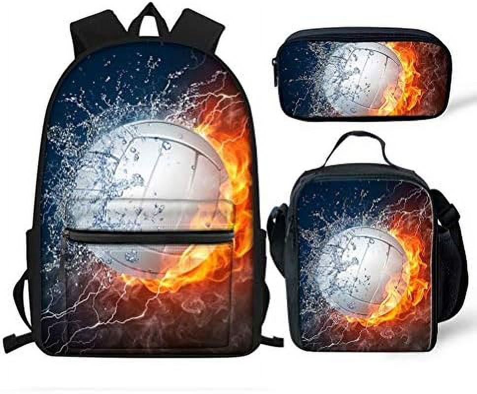 3D Cute Puppy School Backpack Set Lunch Tote Bags for Girls Lunchbox 3 Piece