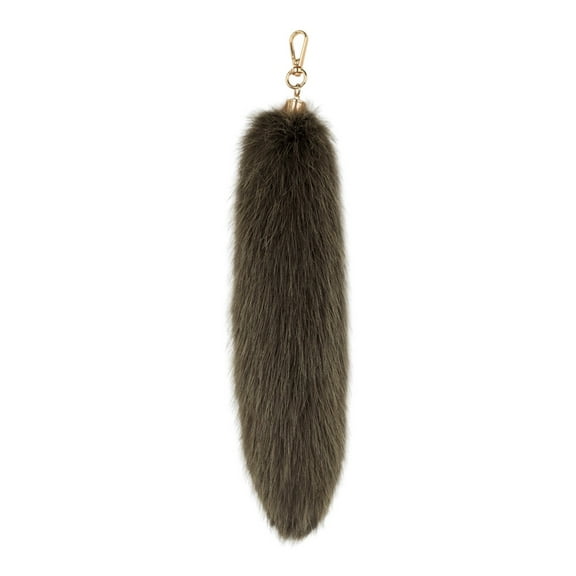 3D Cute Tail Keychain Pendant Fashionable Hairy Pompoms Key Ring Holder for Women Girls Unique Accessories