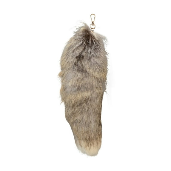 3D Cute Tail Keychain Pendant Stylish Key Ring Holder with Pompoms Fashionable Hairy Animal Accessory for and Handbag