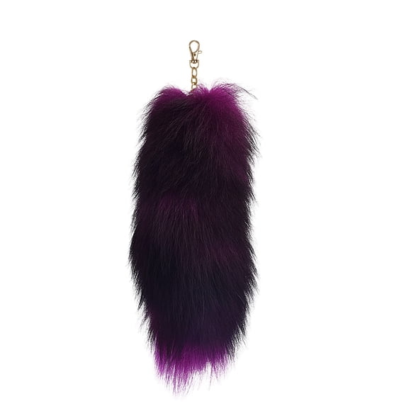 3D Cute Tail Keychain Pendant Women Key Ring Holder Pompoms Fluff Handbag Accessory