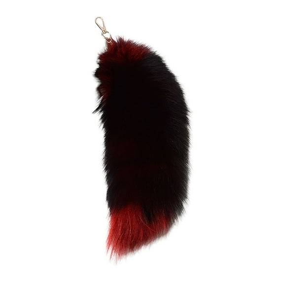 3D Cute Tail Keychain Pendant Women Key Ring Holder Pompoms Key Chains Fashionable Hairy Tail Animal Tail Keychain Tails For Handbag Accessory