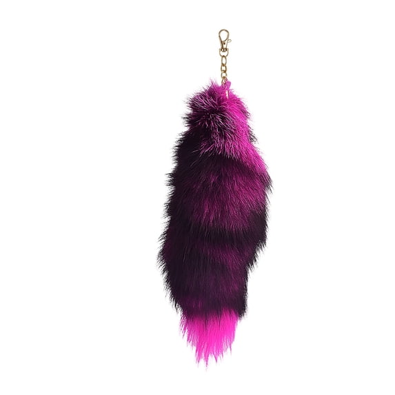 3D Cute Tail Keychain Pendant Women Key Ring Holder Pompoms Key Chains Fashionable Hairy Tail Animal Tail Keychain Tails For Handbag Accessory