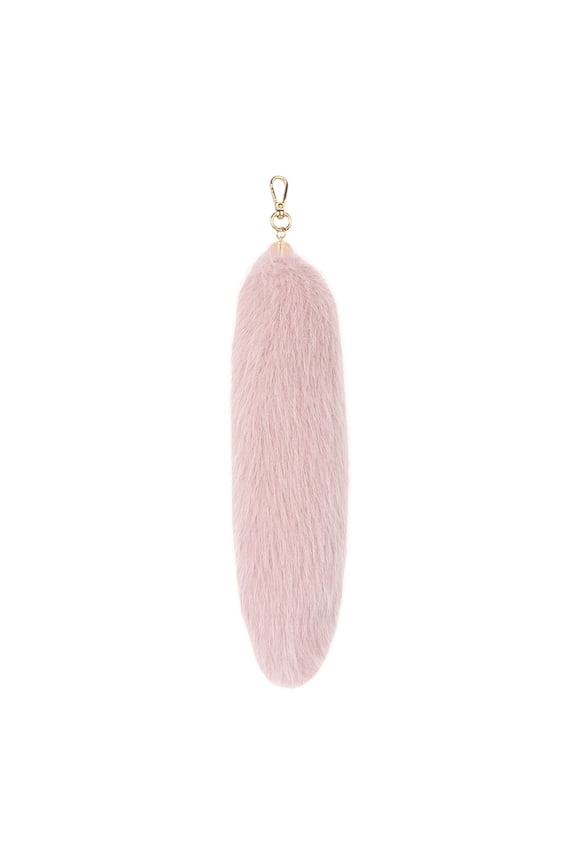 3D Cute Tail Keychain Pendant Women Key Ring Holder Pompoms Key Chains Fashionable Hairy Tail Thin Wallet with Key Ring Wallet with Ring Running compatible with Mace Spray for Women Blank Craft Items