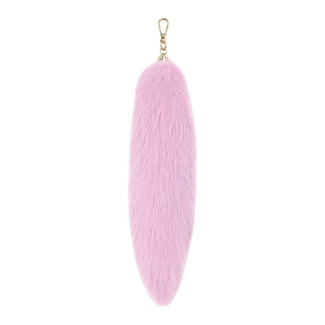 3D Cute Tail Keychain Pendant Women Key Ring Holder Pompoms Key Chains