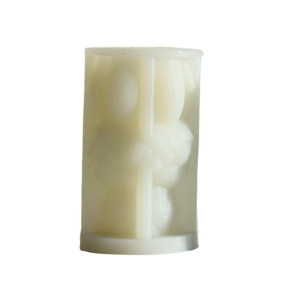 3D Cylinder Scented Candle Mold Silicone Mold for Candle Making Resin Gypsum