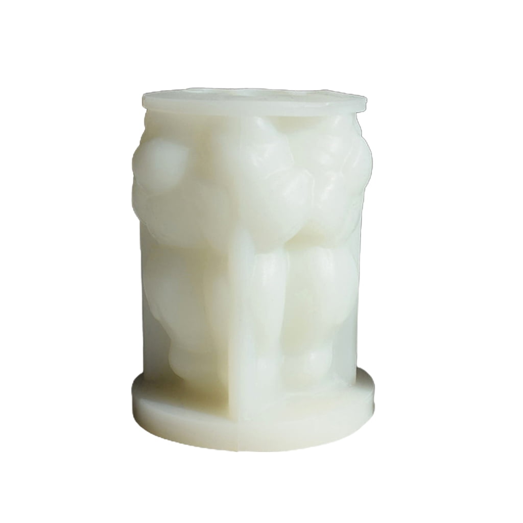 Silicone Candle Mold Candle Mold 3D Cylinder Plaster Epoxy Mold for DIY Soap Candle Making Wedding Decor