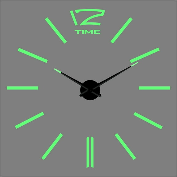 3D DIY Mirror Acrylic DIY aquarium creative Different Frameless Luminous Wall Clock Home decoration Modern gifts - 37 inch