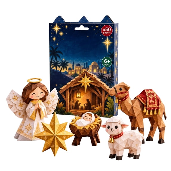 3D DIY Paper Christmas Origami Kit, Fun Holiday Handmade Activity ...