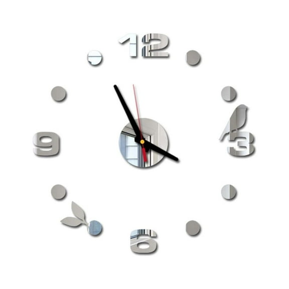 3D DIY Roman Numbers Acrylic Mirror Wall Sticker Clock Home Decor Mural Decals