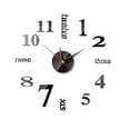 3D DIY Wall Clock Mirror Surface Wall Quartz Clock Home Decor for