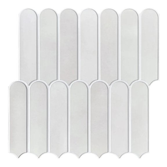 3D Decorative Tile Stickers, 3D Fish Scale Textures, Matte 30cm x 30cm, Water and Mold Resistant, for Kitchen Bathroom W