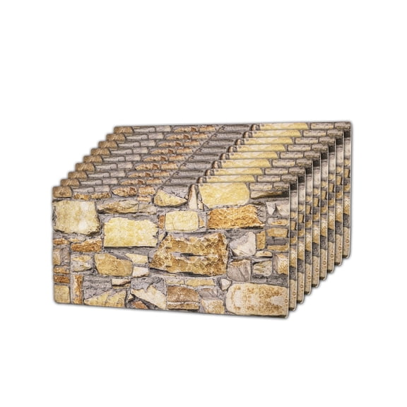 3D Decorative Wall Panels Stone Look Styrofoam Decorative Wall Panels, 9 Pieces, Solstone