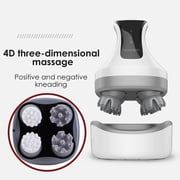 3D Deep Kneading Shiatsu Head Massager for Stress Relief, Cordless Massager with Magnetic Charging Base, Waterproof for an In-Shower Scalp Spa Experience