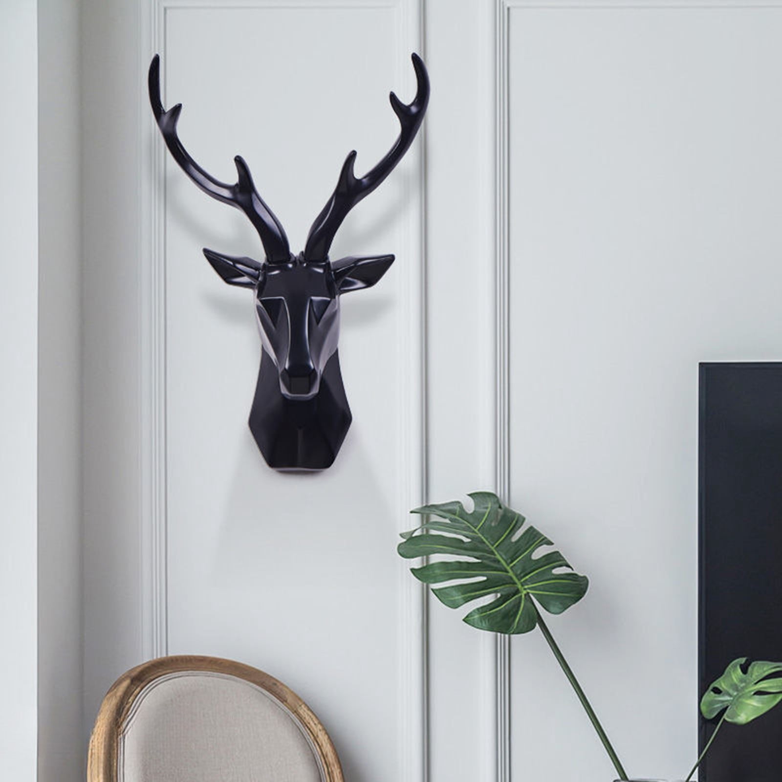3D Deer Head Wall Mounted Wall Decor Deer Head Resin Wall Decor ...