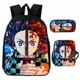 thumbnail image 1 of 3D Demon Slayer Backpack Cartoon Backpack Three-Piece Printing, 1 of 10