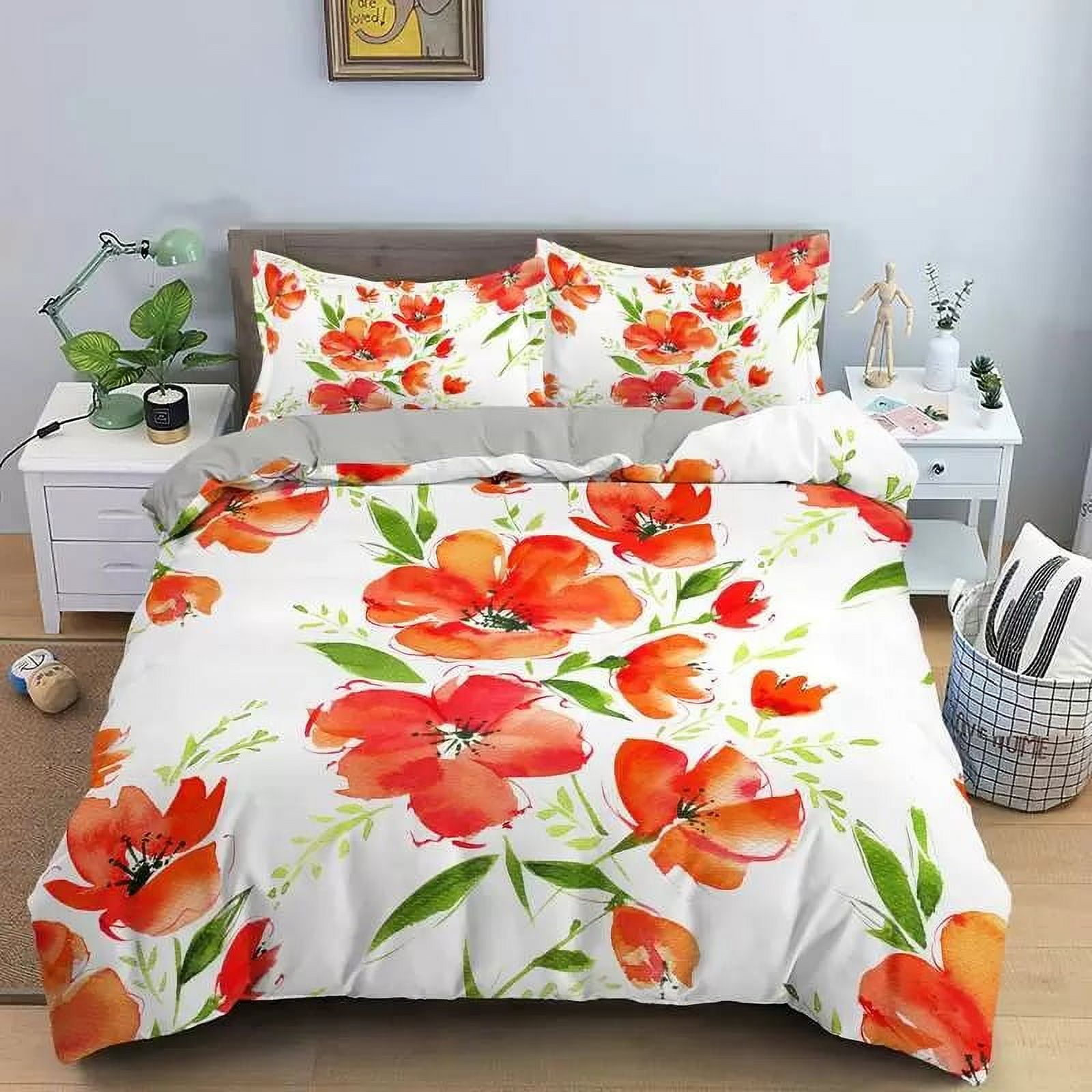 3D Design Flowers Duvet Cover Floral Bedding Set Comforter Cover
