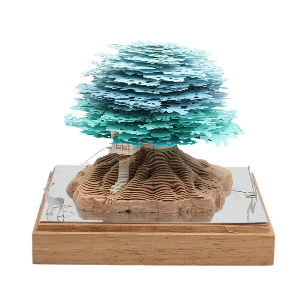 3D Desk Calendar 2025, Time Piece Calendar, Tear Away 3D Paper Art Notepad J6 э G0K3