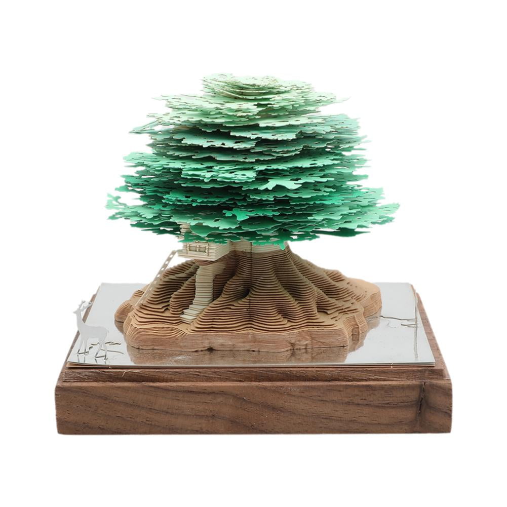 3D Desk Calendar 2025, Time Piece Calendar, TearAway 3D Paper Art
