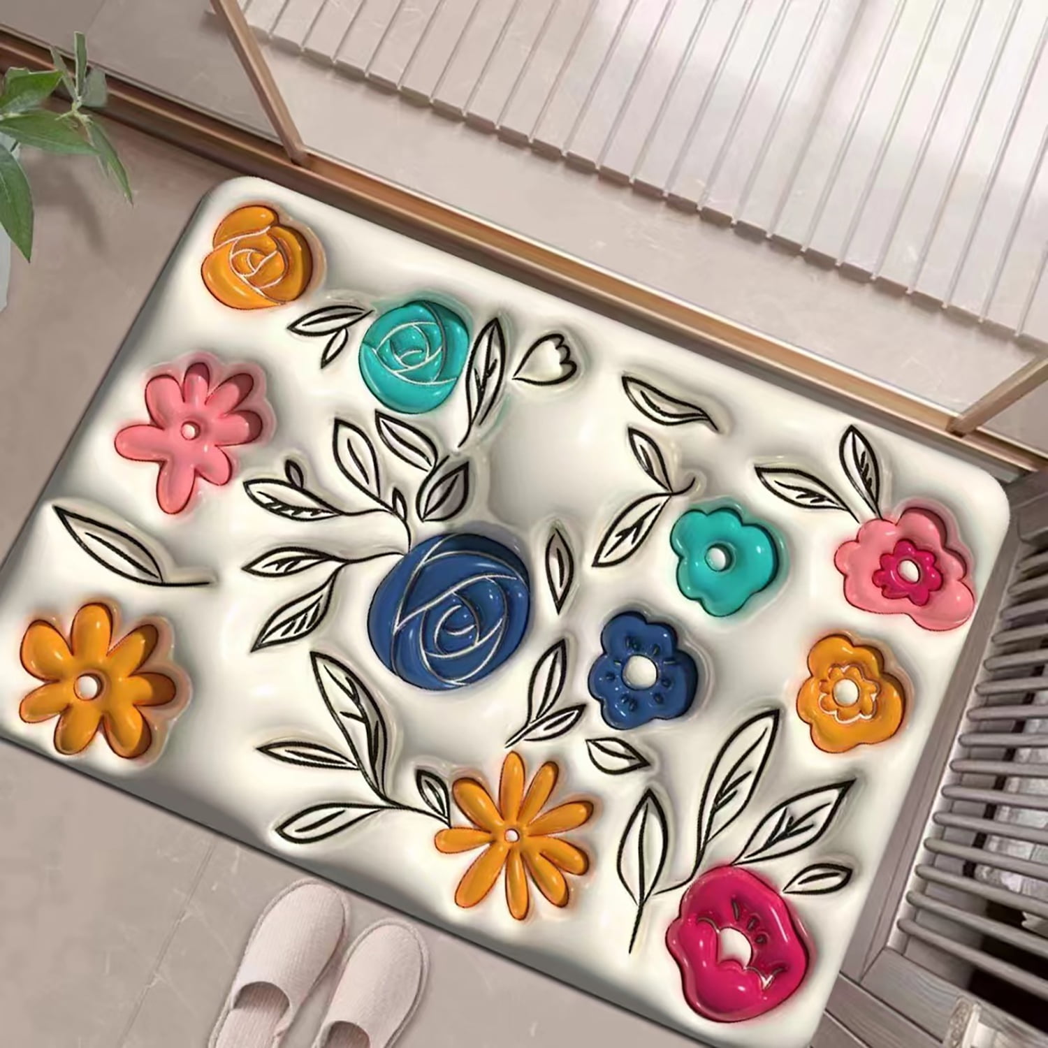 3D Diatomaceous Earth Mat Soft Bathtub Mat Earth Soft Mat Absorption Quick Drying Anti-Slip ...