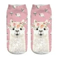 thumbnail image 1 of 3D Digital Printing Alpaca Female Socks Adult Invisible Socks Magic Socks, 1 of 4
