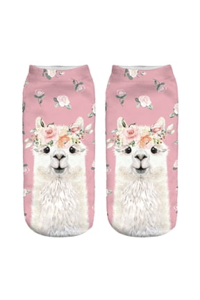 3D Digital Printing Alpaca Female Socks Adult Invisible Socks Magic Socks