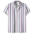 thumbnail image 1 of 3D Digital Printing Men's Shirt - Casual Stripes for Various Occasions, 1 of 4