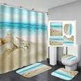 thumbnail image 1 of 3D Digital Printing Shower Curtain 4 Pieces For Home / Hotel / Party Decoration 180 * 180cm, 1 of 9