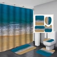 thumbnail image 1 of 3D Digital Printing Shower Curtain 4 Pieces For Home / Hotel / Party Decoration 180 * 180cm, 1 of 8