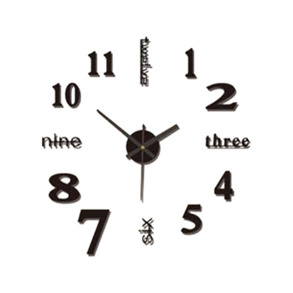 3D Dimensional Clock, Diy 3D Wall Clock, Living Room Office Decorations (16)