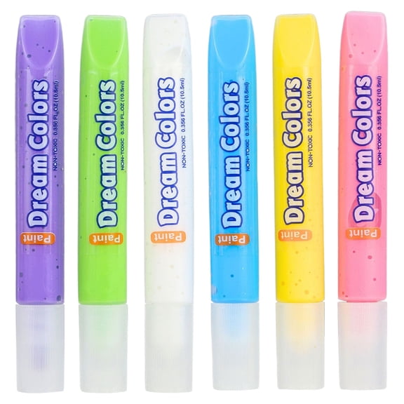 3D Dimensional Paint Pens, 6 Pcs Vibrant Puffy Art Markers, Multi Surface Decorating Pens, Bubble Ink Pens, Versatile DIY Craft Pigment Tubes for Handcraft & Surface Decoration Projects