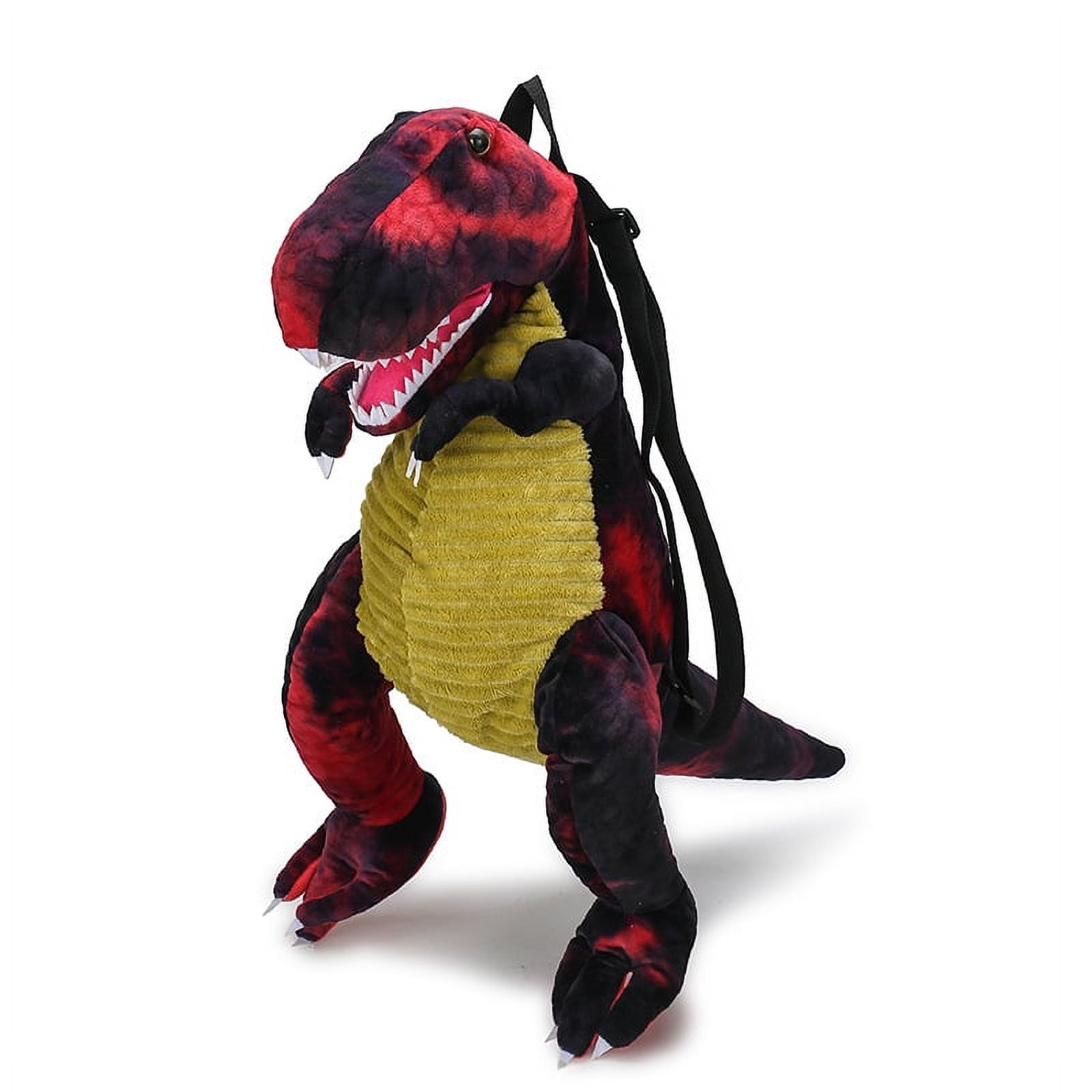 3D Dinosaur Backpack, Plush Dinosaur Zipper Backpack, Adjustable Straps