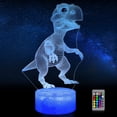 thumbnail image 1 of 3D Dinosaur Night Light,LED Illusion Table Desk Lamps, 16 Colors Dimmable Remote/Smart Touch Night Lights, Best Toys Gift for Kids, 1 of 7